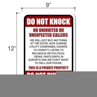 Honey Dew Gifts No Trespassing Sign Do Not Knock Do Not Disturb 9 Inch By 12 Inch Metal Private Property Signs Made In Usa Hd