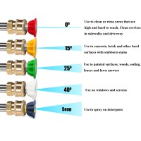 Tool Daily Pressure Washer Nozzle Tips Multiple Degrees 14 Inch 5Pack Orifice 35