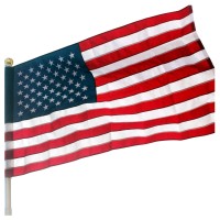 Vsvo American Flag Pole Sleeve Banner Style 25X4 Ft Heavy Duty Outdoor Us Usa Flags Embroidered Stars Sewn Stripes Flag P