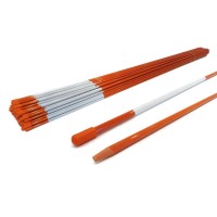 Autoparts Orange Reflective Driveway Markers Snow Stakes 48 Inches Long 516Inch Dia Markers Pack Of 25