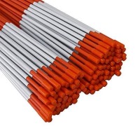 Autoparts Orange Reflective Driveway Markers Snow Stakes 48 Inches Long 14Inch Dia Markers Pack Of 25