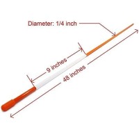 Autoparts Orange Reflective Driveway Markers Snow Stakes 48 Inches Long 14Inch Dia Markers Pack Of 25