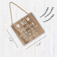 Vilight No Soliciting Sign For House Funny Rustic No Soliciting Signs For Door Yard Decoration Gifts For Dog Owner 75X75 I