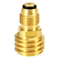 Hooshing Propane Tank Adapter Converts Pol Lp Tank Service Valve To Qcc1 Type1 Hose Or Regulator Solid Brass Old To New