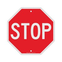 Stop Sign Street Slow Warning Reflective Signs 12 X 12 Inches Octagon040 Rust Free Aluminum Uv Protected And Waterproof Weat