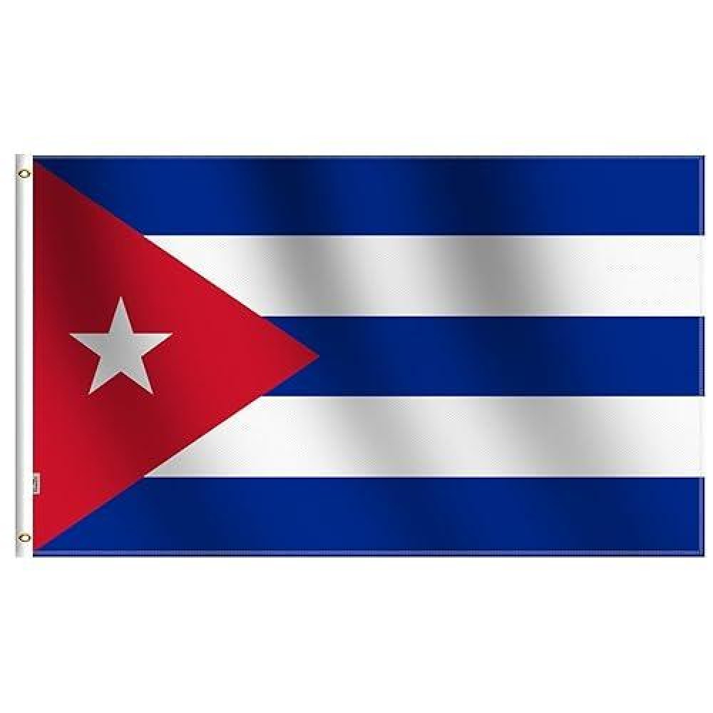 Bandera Cubana Cuba Flag 3X5 Ft Outdoor Large Moderateoutdoor Both Sides Heavy Duty100D Polyester Canvas Header And Double Sti