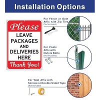 Please Leave Packages And Deliveries Here Sign Reflective 40 Rust Free Aluminum 14 X 10 Inches Uv Protected Weather Resistan