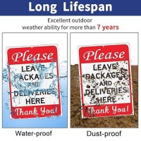 Please Leave Packages And Deliveries Here Sign Reflective 40 Rust Free Aluminum 14 X 10 Inches Uv Protected Weather Resistan