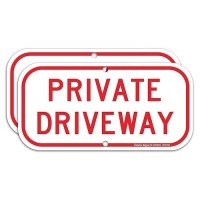 2 Pack Private Driveway Sign 40 Rust Free Aluminum 12 X 6 Inches Uv Protected Weather Resistant Waterproof Durable Ink E