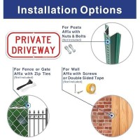 2 Pack Private Driveway Sign 40 Rust Free Aluminum 12 X 6 Inches Uv Protected Weather Resistant Waterproof Durable Ink E