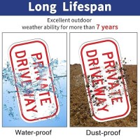 2 Pack Private Driveway Sign 40 Rust Free Aluminum 12 X 6 Inches Uv Protected Weather Resistant Waterproof Durable Ink E