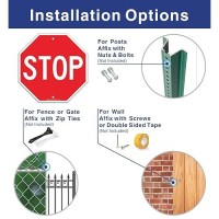 Faittoo Stop Sign 2 Pack Street Slow Warning Reflective Signs 12 X 12 Inches Octagon 040 Rust Free Aluminum Uv Protected