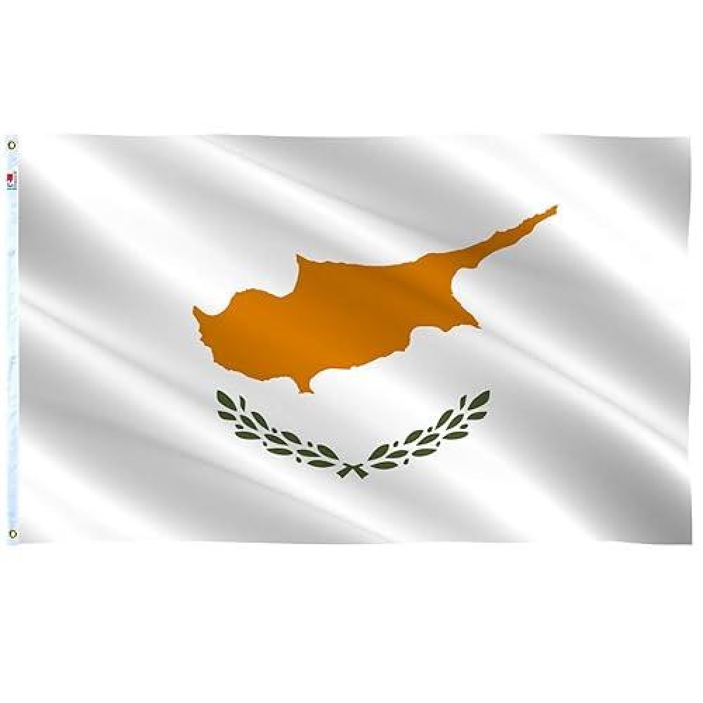 Cyprus Flag 3X5 Ft Large Moderateoutdoor Both Sides Greek Cypriot And Turkish Cypriot Peace Flag Canvas Header And Double Stit