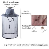 Bee Keeping Beekeeper Veil Hat Gnats Insect Bug Mosquito Fishing Gardening Cap With Head Net Netting Mesh Hood For Men Women Dar