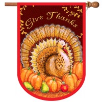 Thanksgiving Flags Thanksgiving Garden Flag 28 X 40 Inch Thanksgiving Day House Flags Double Sided 2 Layer Thanksgiving Burlap T