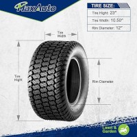 Maxauto 2Pcs 23X10.50-12 Turf Tires Lawn Mower Golf Cart Garden Tire 4Pr P332