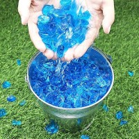 Grisun Caribbean Blue Fire Glass For Fire Pit 12 Inch Tempered Glass Rocks For Natural Or Propane Fireplace Safe For Outdoor