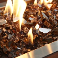 Grisun Copper Fire Glass For Fire Pit 12 Inch High Luster Reflective Tempered Glass Rocks For Natural Or Propane Fireplace 1