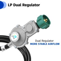 Ggc 5Ft Two Stage Propane Regulator With Hose Dual Stage Propane Hose With Qcc1Type1 Connector For Gas Grills Rv Appliance Gen