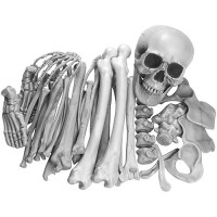 35 Pieces Skeleton Bones For Halloween Decoration Plastic Bones Scary Props Decoration For Life Size Skull Bones Decor For Hal