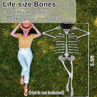 35 Pieces Skeleton Bones For Halloween Decoration Plastic Bones Scary Props Decoration For Life Size Skull Bones Decor For Hal