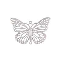 Longsheng 10Pcs Silver Butterfly Hanging Suncatcher Diy Metal Parts Handcrafts Pendant Ornament Drop