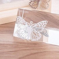 Longsheng 10Pcs Silver Butterfly Hanging Suncatcher Diy Metal Parts Handcrafts Pendant Ornament Drop