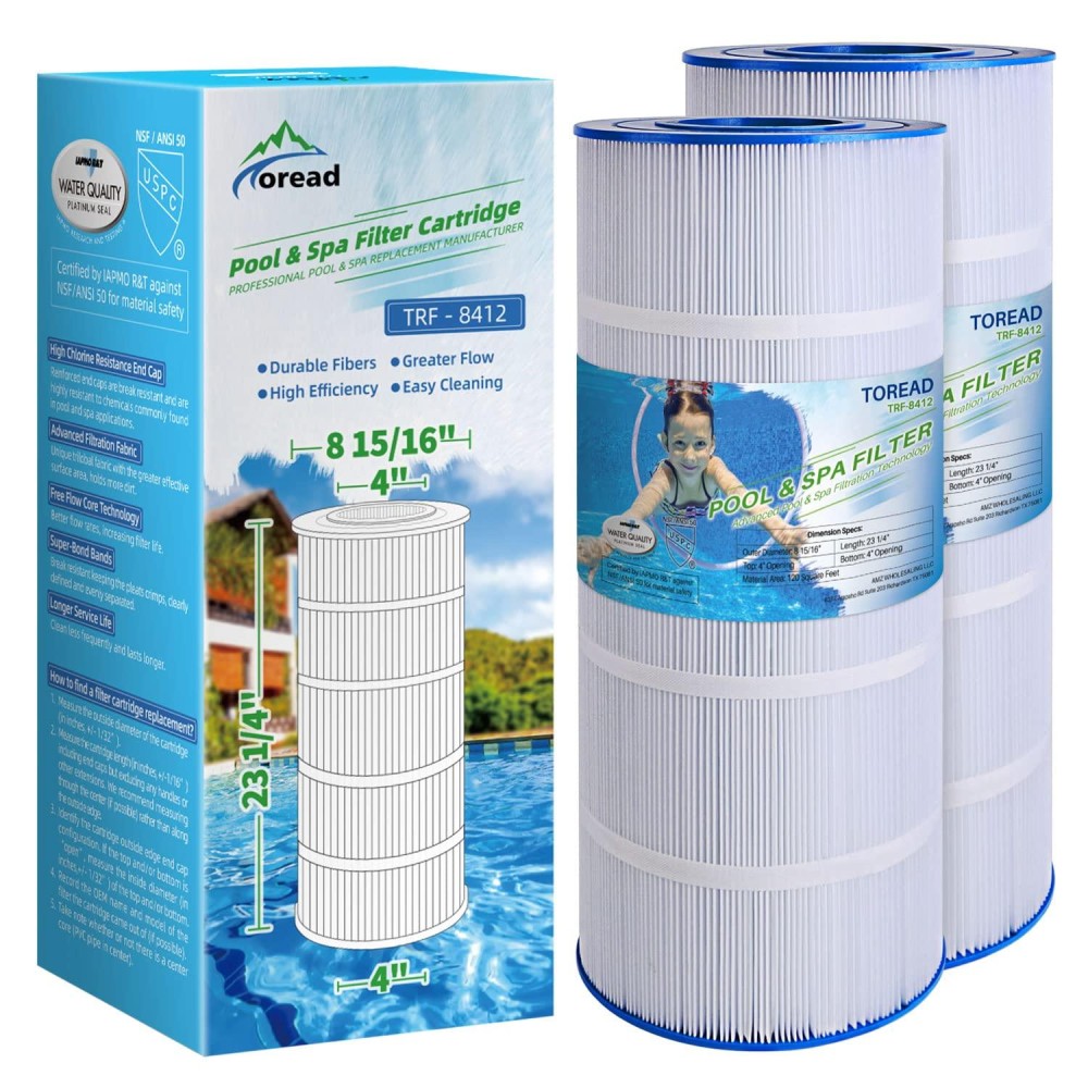 Toread Replacement For Pool Filter Pleatco Pa120 Cx1200Re C1200 Unicel C8412 Filbur Fc1293 Waterway Clearwater Ii Pro Cl