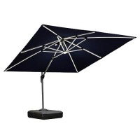 Purple Leaf 10 Feet Double Top Deluxe Solar Powered Led Square Patio Umbrella Offset Hanging Umbrella Outdoor Market Umbrella Ga