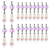 Hdcrystalgifts Hanging Rainbow Maker Colorful Crystal Chandelier Parts Drops Icicle Prisms Fengshui Suncatcher 38Mm 20Pcs