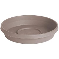 Bloem Terra Pot Round Drain Saucer 14 Pebble Stone Matte Finish Durable Resin Ribbed Bottom For Indoor And Outdoor Use