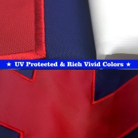 Vsvo Christian Flag 3X5 Ft Double Sided Embroidered 300D Oxford Nylon Indooroutdoor Brass Grommets Durable For All Weather