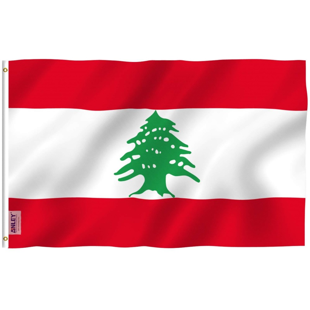 Anley Fly Breeze 3X5 Feet Lebanon Flag Vivid Color And Fade Proof Canvas Header And Double Stitched The Lebanese Republic