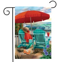 Beach Life Summer Garden Flag Nautical Adirondack Chairs 125 X 18