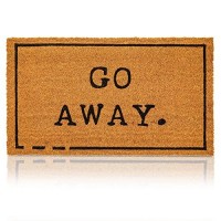 Juvale Go Away Doormat Funny Front Door Welcome Mat For Outdoor Porch Or Patio Natural Coco Coir 17 X 30 In