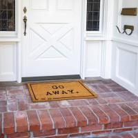 Juvale Go Away Doormat Funny Front Door Welcome Mat For Outdoor Porch Or Patio Natural Coco Coir 17 X 30 In