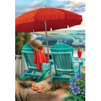 Briarwood Lane Beach Life Summer House Flag Nautical Adirondack Chairs 28 X 40