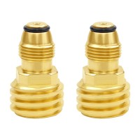 Hooshing 2 Pack Propane Tank Adapter Converts Pol Lp Tank Service Valve To Qcc1Type1 Hose Or Regualtor Soild Brass Old To New