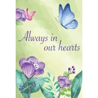 Briarwood Lane Always In Our Hearts Floral Garden Flag Bereavement 125 X 18