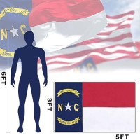 Flagburg North Carolina Flag 3X5Ft Nc State Flag The Old North State Flag With Heavy Duty Embroidered Stars Outdoor Indoor All