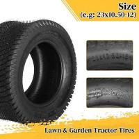 Partsdiyer 23X105012 Lawn Mower Tires 23X1050X12 Tractor Turf Tire 23X105012 Nhs Tires 4Pr Ply Tubeless Set Of 2