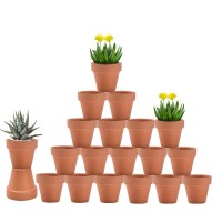 Vensovo 3 Inch Terra Cotta Pots With Drainage 20 Pack Clay Flower Pots Succulent Nursery Pots Great For Plants Crafts Weddi