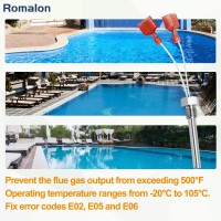 Romalon 420020024S Stack Flue Stack Sensor Temperature Sensor Replacement For Pentair Starite Mastertemp Maxetherm Pool And