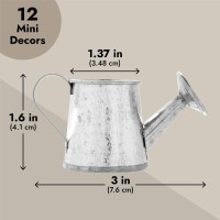 Juvale 12Pack Mini Galvanized Watering Can Decorative Mini Watering Can For Crafts Party Favors Housewarmings Gardentheme