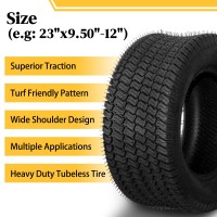 Partsdiyer 23X95012 Lawn Mower Tires 23X950X12 Tractor Turf Tire 23X95012 Nhs Tires 4Pr Ply Tubeless Set Of 2