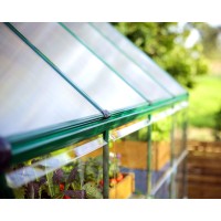 Palram Canopia Greenhouse Kit 6 X 10 Hobby Walkin Polycarbonate Heavy Duty Aluminum Frame Lockable Door And Vent Hybrid Fore