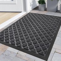 Dexi Door Mat Front Indoor Outdoor Doormat Small Heavy Duty Rubber Outside Floor Rug For Entryway Patio Waterproof Lowprofile 1