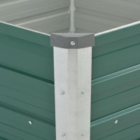 vidaXL Garden Raised Bed Galvanized Steel 508x508x313 Green 44857