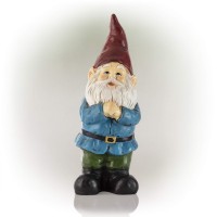 Alpine Corporation Zen872 Alpine Red Hat Bearded Garden Gnome Statue 5 L X 5 W X 12 H Multicolor