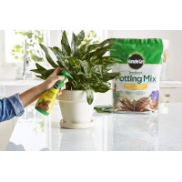 Miraclegro Indoor Potting Mix 6 Qt And Indoor Plant Food 8 Oz Bundle For Growing And Fertilizing Houseplants